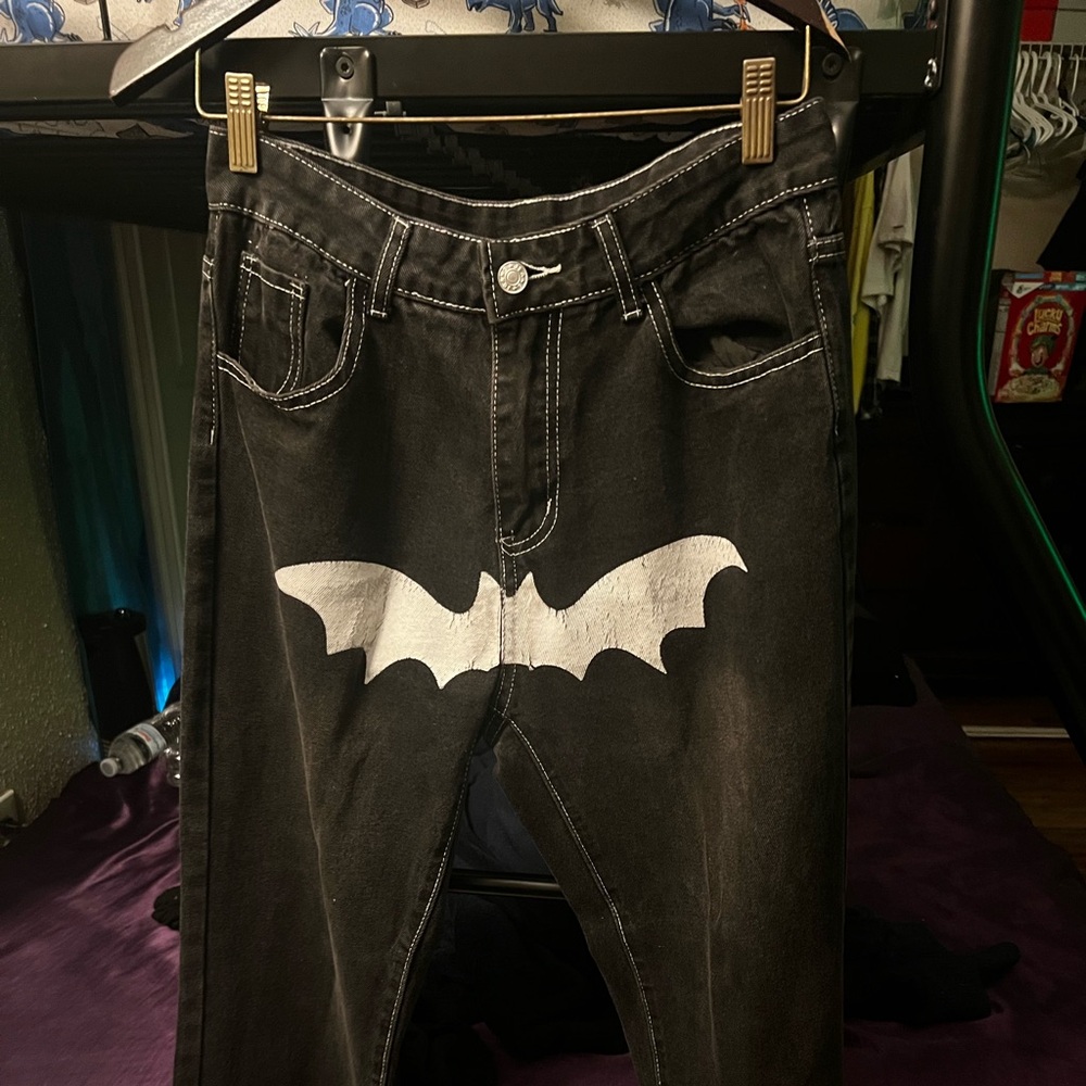 Flared batman jeans